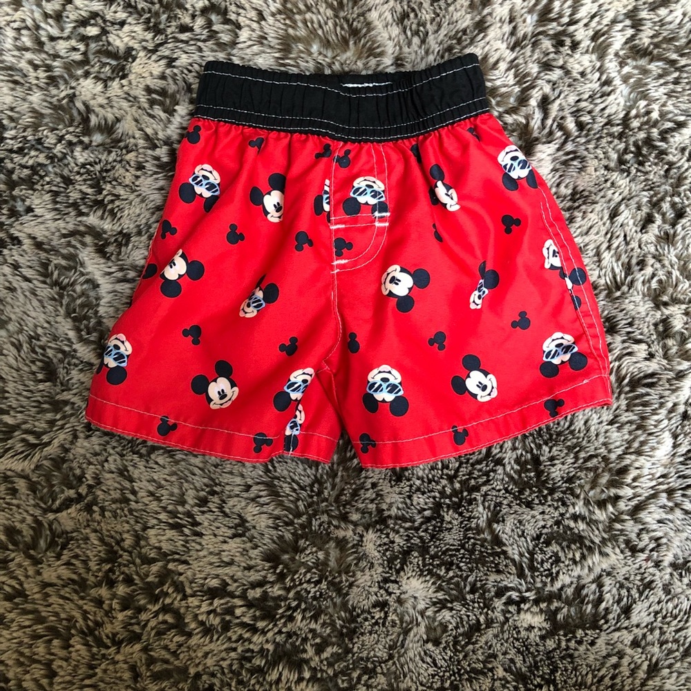 Size 6-9 month Mickey Mouse swim trunks